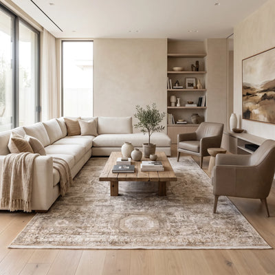 שטיח קראון 834 בז' | Crown Boutique, Dreamy Morning Glow, styled props.