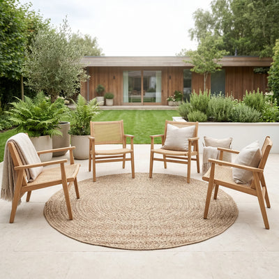 שטיח גארדן 09 עגול בז' | Garden, Dreamy Morning Glow, styled props.