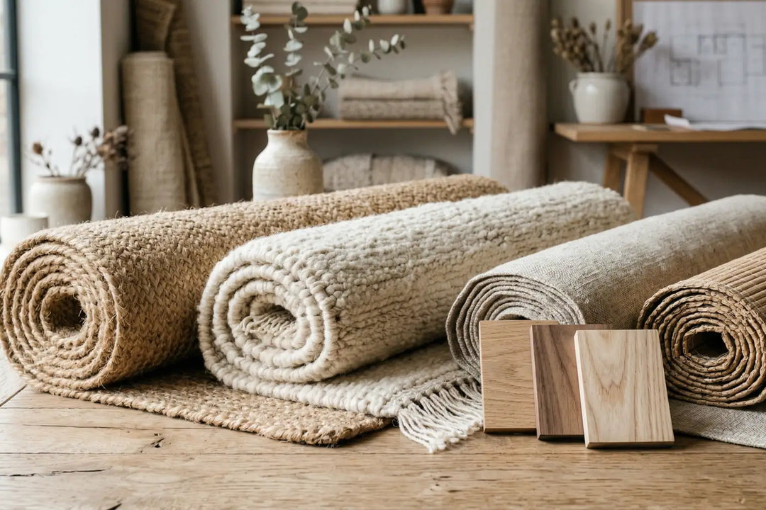 השוואה בין חומרים טבעיים שמהם השטיח עשוי