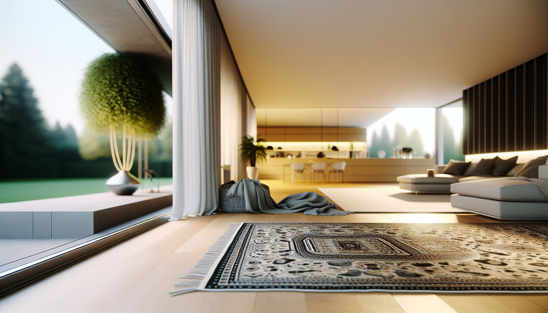 עיצוב אקלקטי עם שטיח