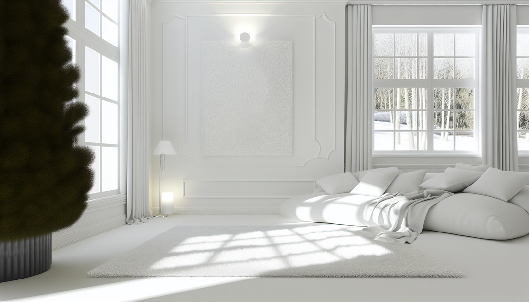 שטיח לקיר לבן