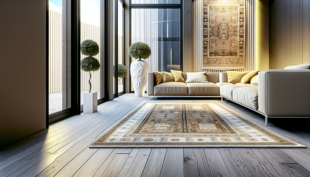 שילוב שני שטיחים בסלון