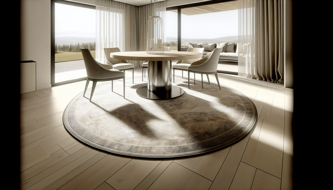 שטיח לשולחן אוכל עגול