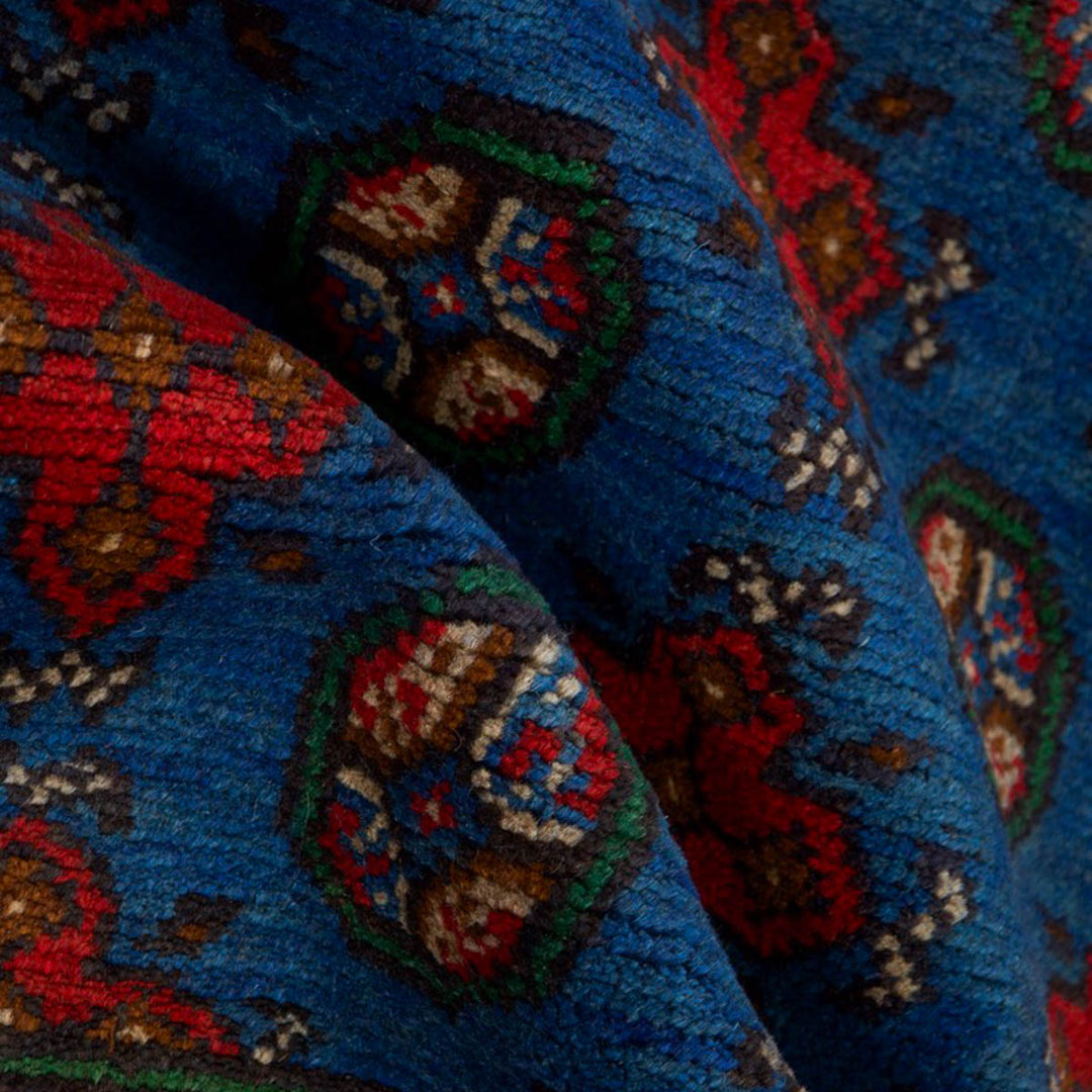 שטיח אפגני בוכרה 00 כחול 198*152 | Bokhara Rug