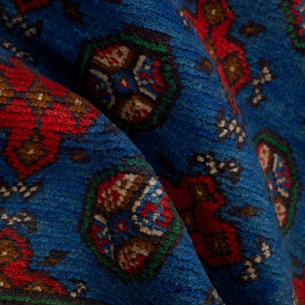 שטיח אפגני בוכרה 00 כחול 198*152 | Bokhara Rug