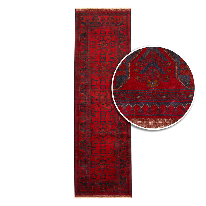 שטיח אפגני חלממדי 00 אדום 296*88