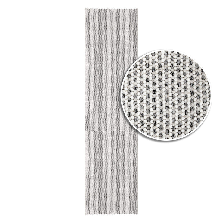 שטיח לופס 01 ראנר אפור כהה/קרם | Loops