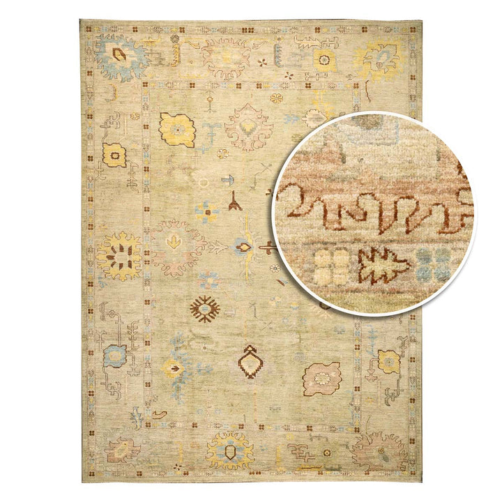 שטיח אושק 00 ירקרק 341*248 | Oushak