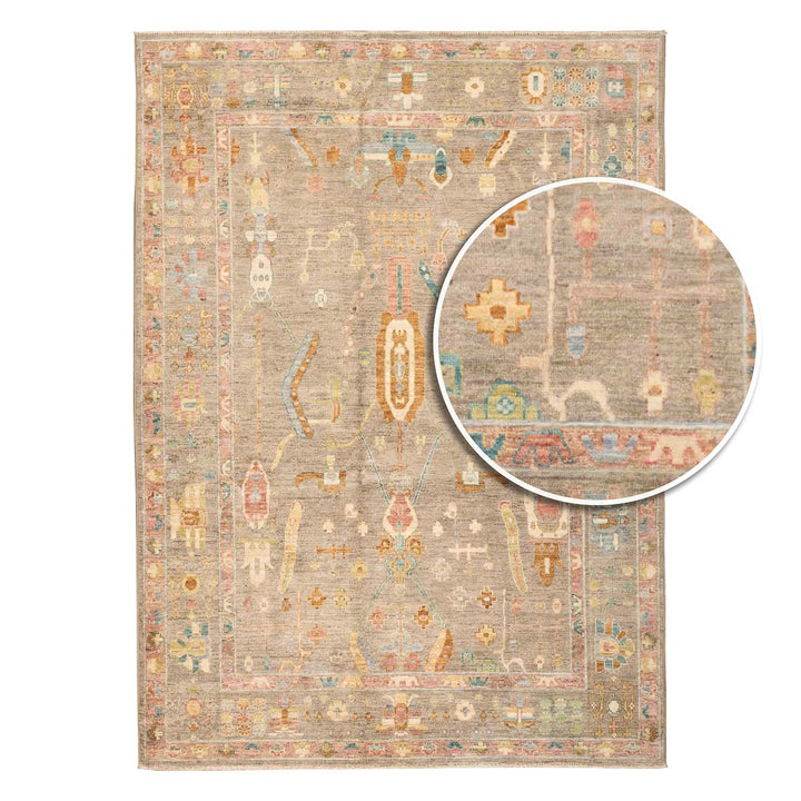 שטיח אושק 00 אפור פסטל 243*176 | Oushak