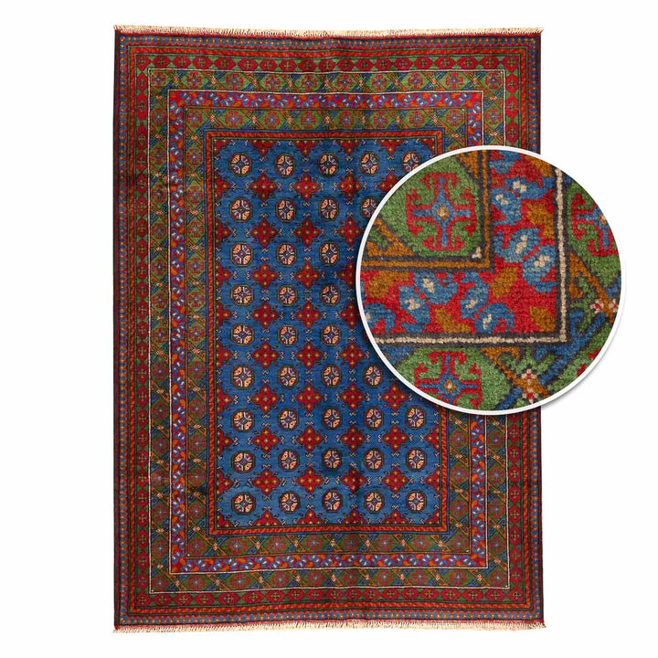 שטיח אפגני בוכרה 00 כחול 238*172 | Bokhara Rug