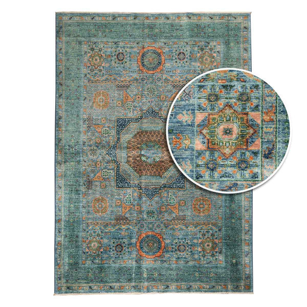 שטיח ממלוק 00 טורקיז 245*174 | Mamluk