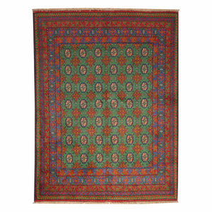 שטיח אפגני בוכרה 00 ירוק 197*148 | Bokhara Rug