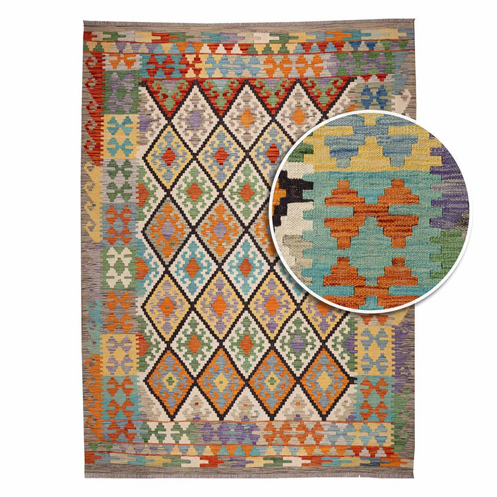 שטיח קילים אפגני 00 צבעוני 247*183