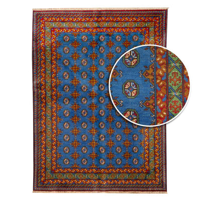 שטיח  אפגני בוכרה 00 כחול 204*148  | Bokhara Rug