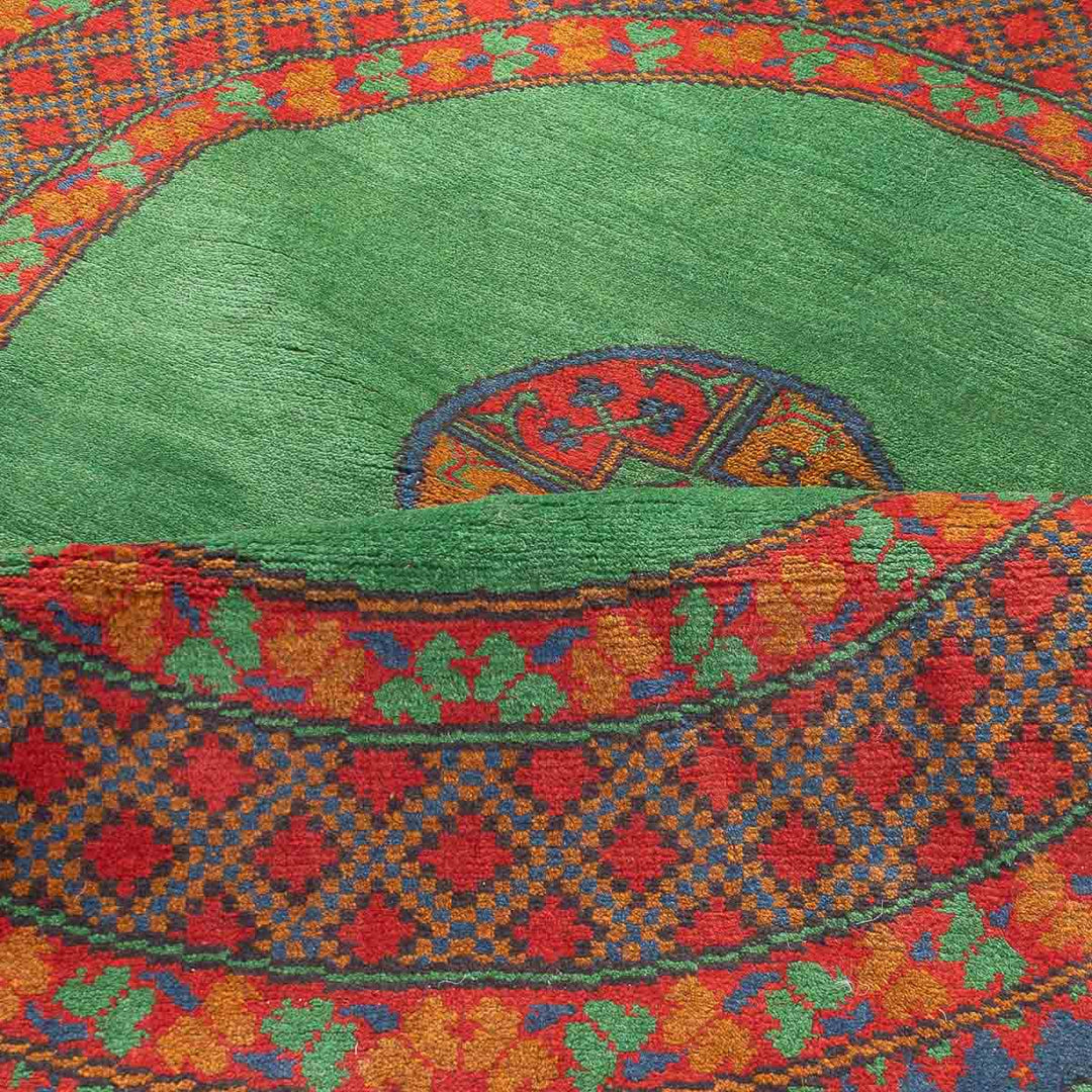 שטיח אפגני רגל פיל 00 ירוק  145*143