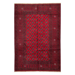 שטיח אפגני בוכרה 00 אדום 237*163 | Bokhara Rug