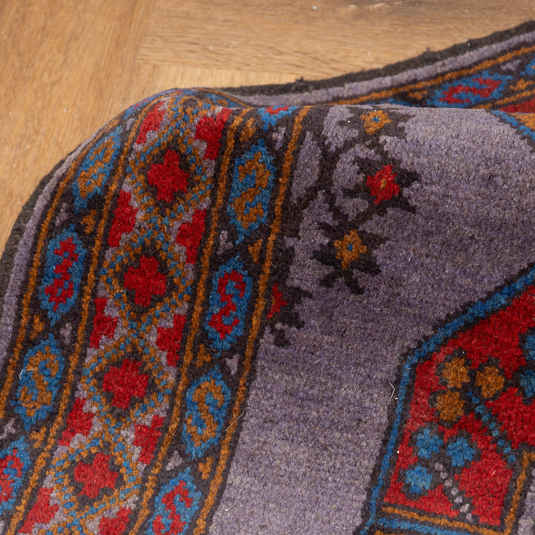 שטיח אפגני רגל פיל 00 סגול 202*84