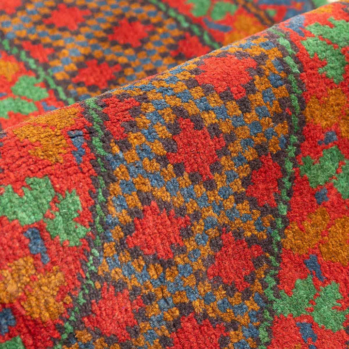 שטיח אפגני רגל פיל 00 ירוק  145*143