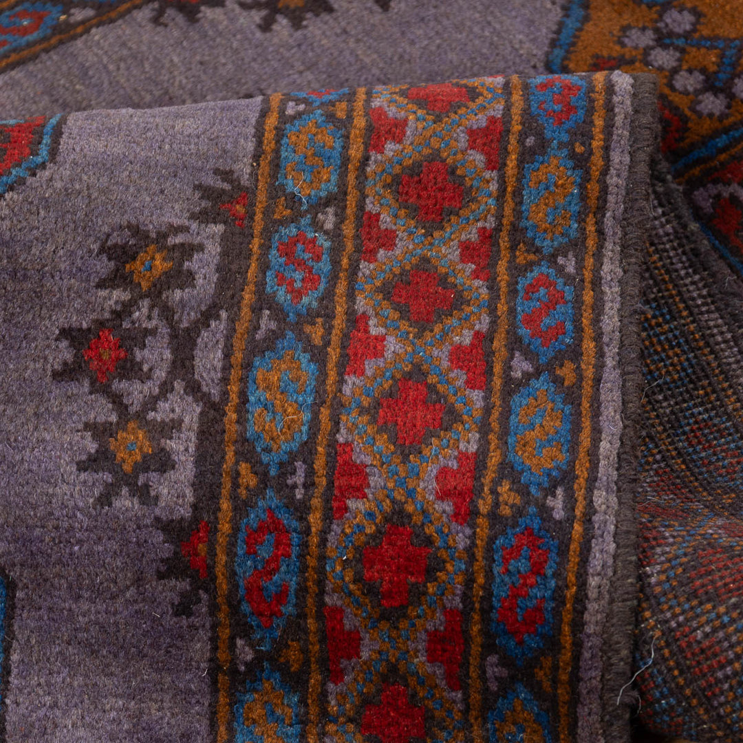 שטיח אפגני רגל פיל 00 סגול 202*84