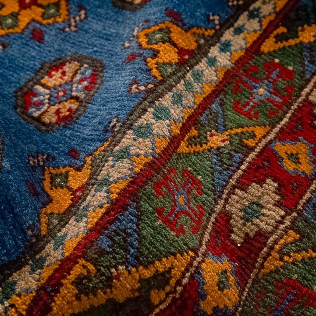 שטיח אפגני בוכרה 00 כחול 242*166 | Bokhara Rug