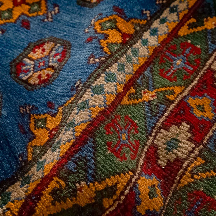 שטיח אפגני בוכרה 00 כחול 242*166 | Bokhara Rug