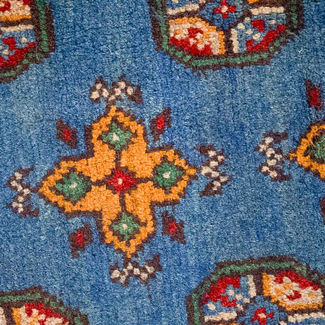 שטיח אפגני בוכרה 00 כחול 242*166 | Bokhara Rug