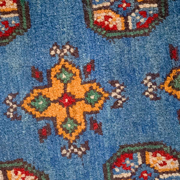 שטיח אפגני בוכרה 00 כחול 242*166 | Bokhara Rug