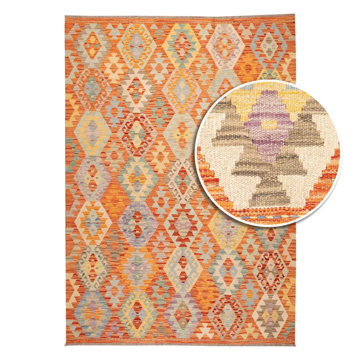 שטיח קילים אפגני 00 צבעוני 245*174