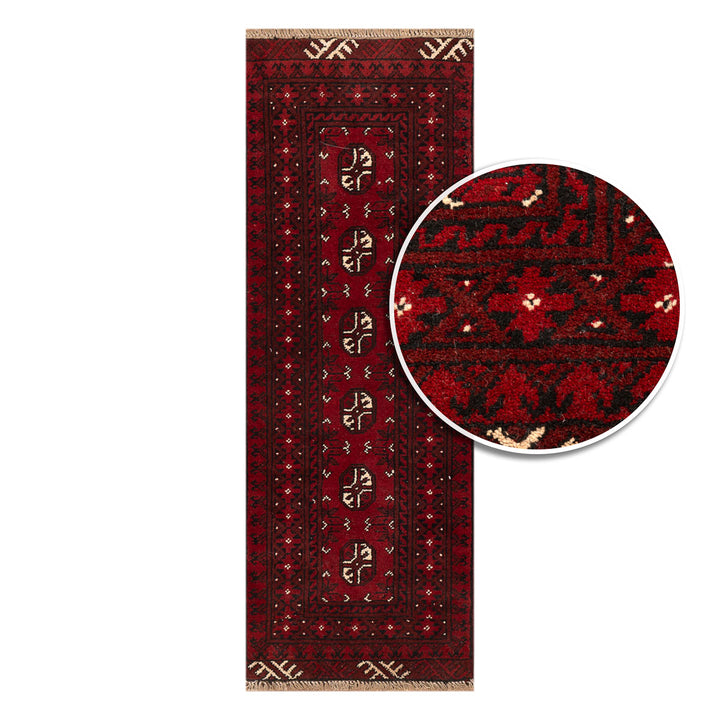 שטיח  אפגני בוכרה 00 אדום 150*50