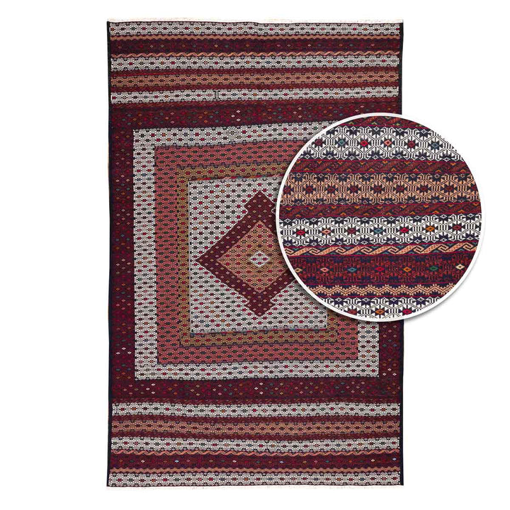 שטיח סומק פרסי 00 צבעוני 201*126 | Persian Sumak