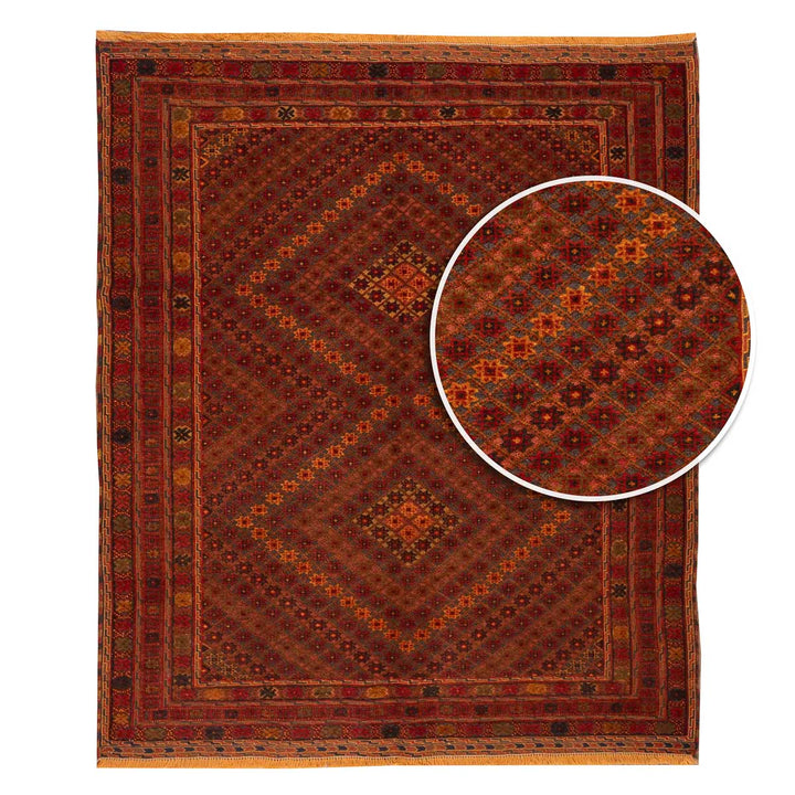 שטיח אוזבקי 00 אדום 186*157 | Uzbek