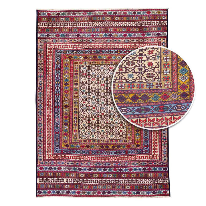 שטיח סומק פרסי 00 צבעוני 184*130 | Persian Sumak