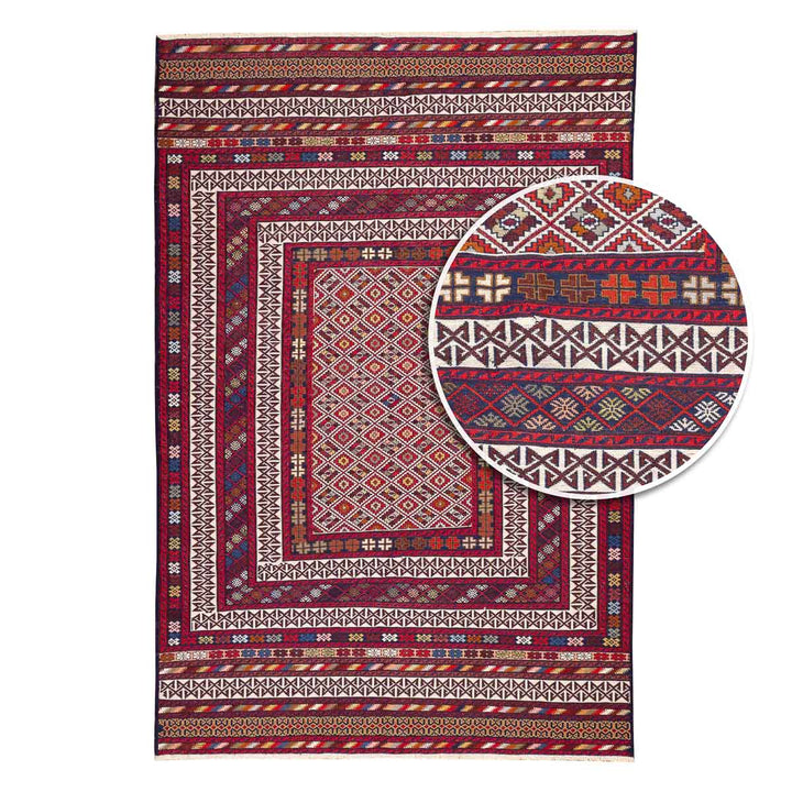 שטיח סומק פרסי 00 צבעוני 195*132 | Persian Sumak