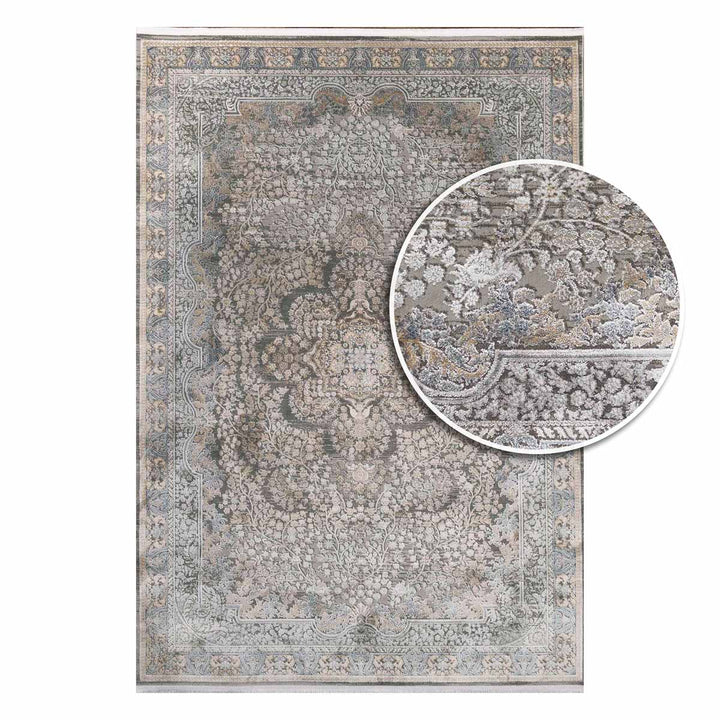 שטיח אדינה 01 אפור/כחול | Edina