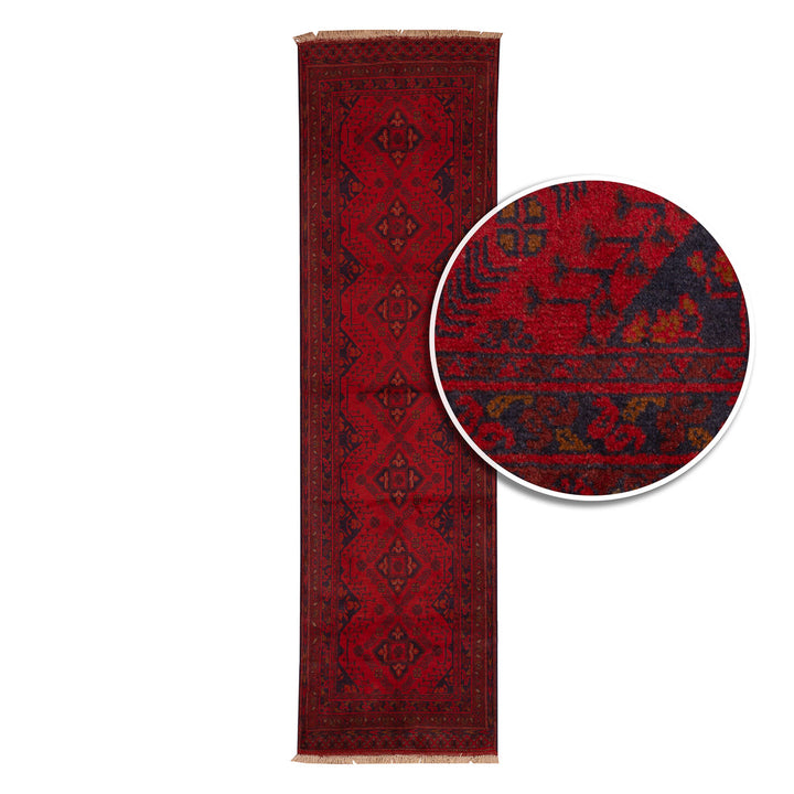 שטיח אפגני חלממדי 00 אדום 296*80