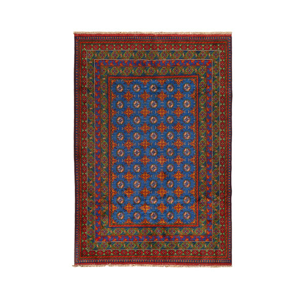 שטיח אפגני בוכרה 00 כחול 244*169 | Bokhara Rug