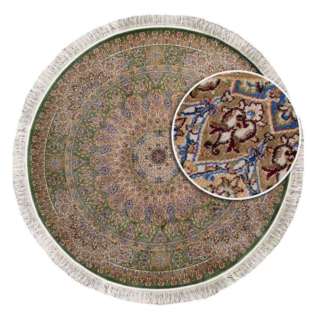 שטיח קום משי ירוק 12 ירוק | QOM