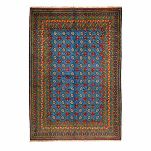 שטיח אפגני בוכרה 00 כחול 292*206 | Bokhara Rug