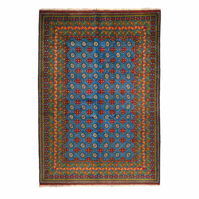 שטיח אפגני בוכרה 00 כחול 292*206 | Bokhara Rug