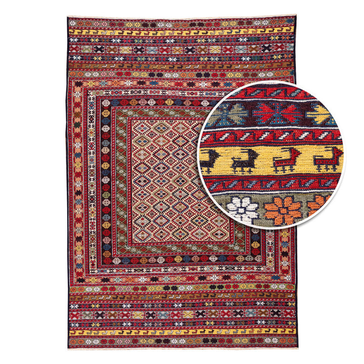 שטיח סומק פרסי 00 צבעוני 190*133| Persian Sumak