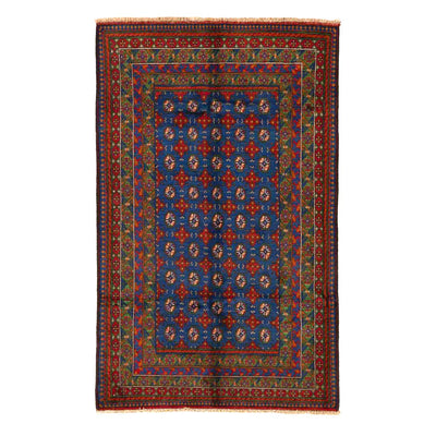 שטיח אפגני בוכרה 00 כחול 245*152 | Bokhara Rug