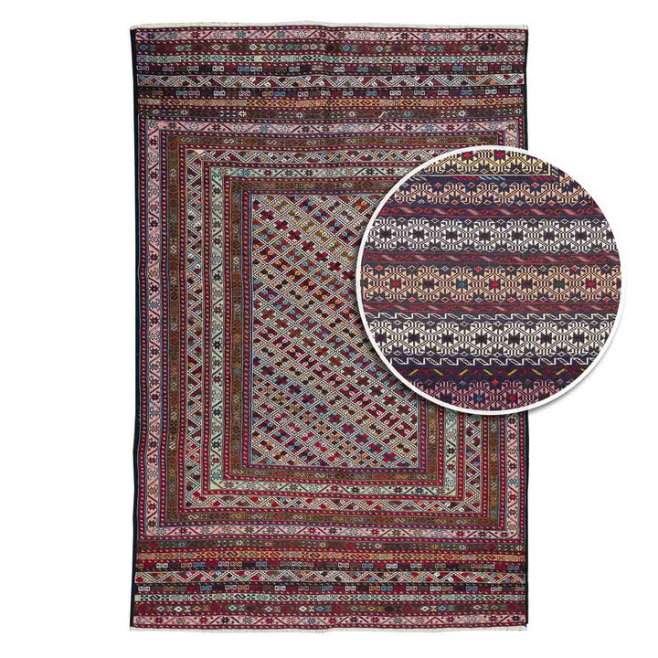 שטיח סומק פרסי 00 צבעוני 207*127 | Persian Sumak