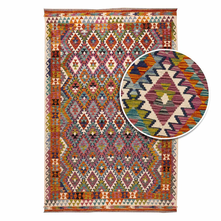 שטיח קילים אפגני 00 צבעוני 253*167