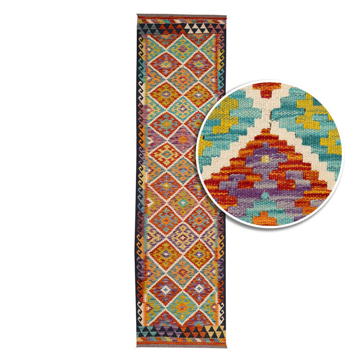 שטיח קילים אפגני 00 צבעוני 290*77