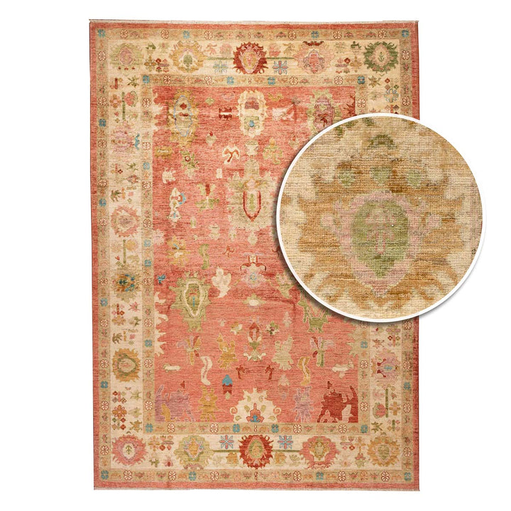 שטיח אושק 00 בז'\אדום  295*208 | Oushak