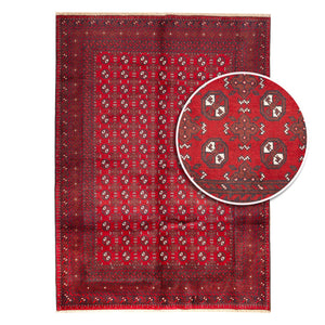שטיח אפגני בוכרה 00 אדום 243*174 | Bokhara Rug