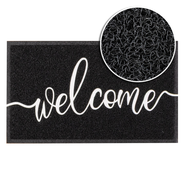 שטיח לכניסה WELCOME 01 שחור