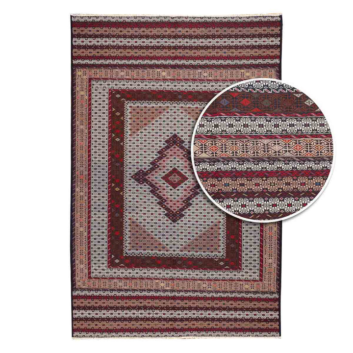 שטיח סומק פרסי 00 צבעוני 187*124 | Persian Sumak