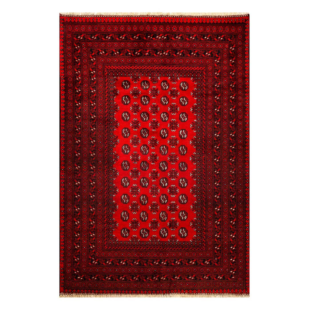 שטיח אפגני בוכרה 00 אדום 240*162 | Bokhara Rug