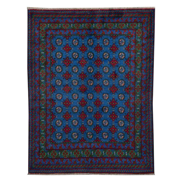 שטיח אפגני בוכרה 00 כחול 198*152 | Bokhara Rug